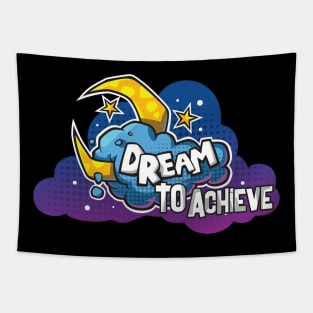 Dream To Achieve Creative Colorful Funny Design Tapestry