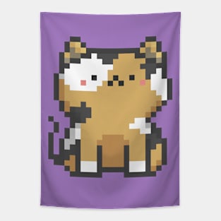 Pixel Quiet Cat 18 Tapestry