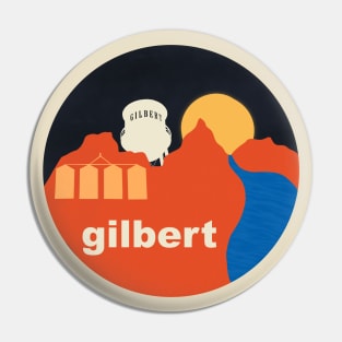 Gilbert Arizona Water Tower Silos Minimalist Pin