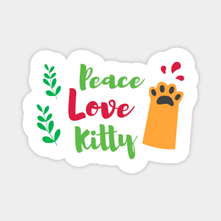 Merry Little Christmas Catsmas Peace Love Magnet