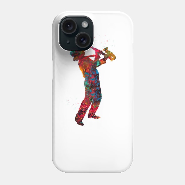 Saxophonist Phone Case by erzebeth