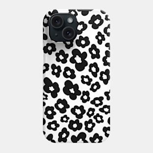 Black Flowers Phone Case