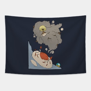 Dreaming Crab Sea Animal Crustacean Art Tapestry