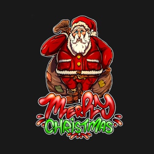 Merry Christmas Santa Graffiti T-Shirt