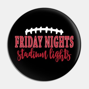 Friday Night Stadium Lights Football Pin