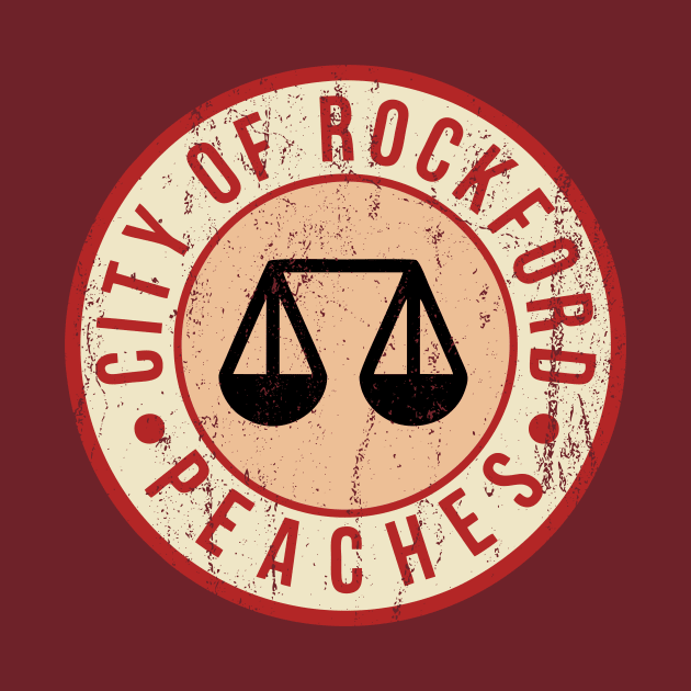 City of Rockford Peaches - Vintage Distressed by Europhia