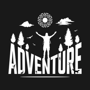 Adventure Typography White T-Shirt