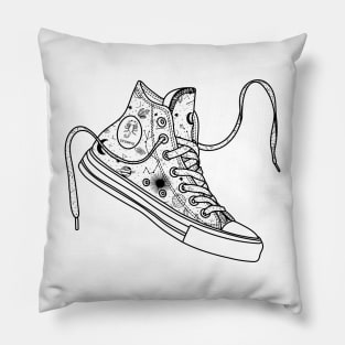 Scorpio High tops - Black &amp; white Pillow