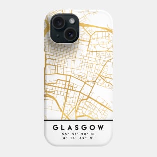 GLASGOW SCOTLAND CITY STREET MAP ART Phone Case