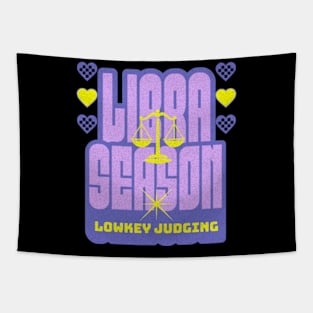 Libra Season Y2K Aesthetic Lowkey Judging Zodiac Sign Astrology Tapestry