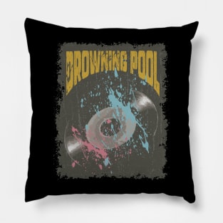 Drowning Pool Vintage Vynil Pillow