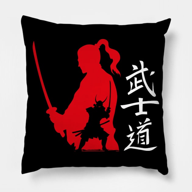 Samurai Bushido Pillow by TEEWEB