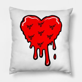 Red Melting Acid Heart Pillow