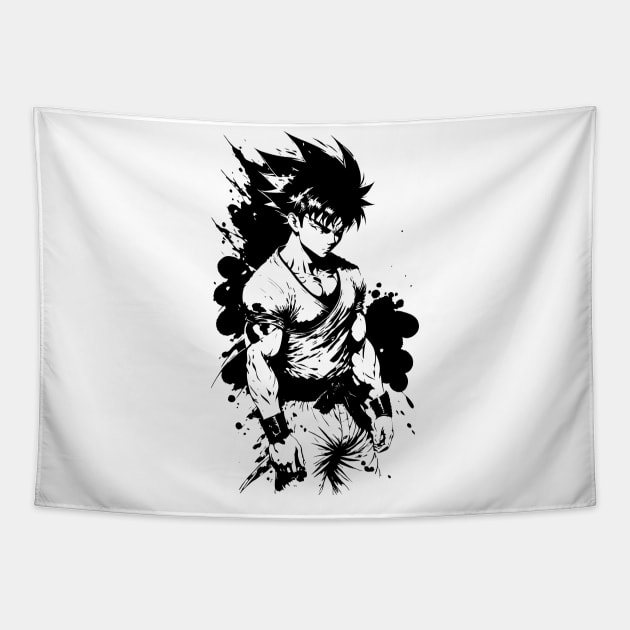 Fan Art Of Goku 01 Tapestry by SanTees