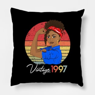 1997 Vintage 24th Birthday 24 Year Old Bday Born In 1997 Pillow