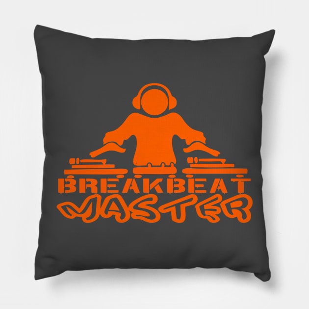 dj breakbeat Pillow by retroracing