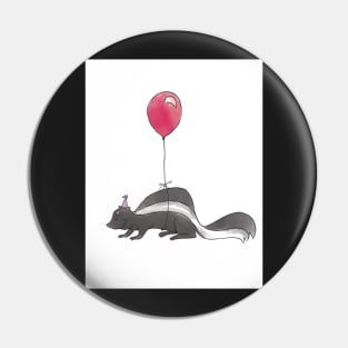 Skunk with Balloon - Happy Birthday Pin