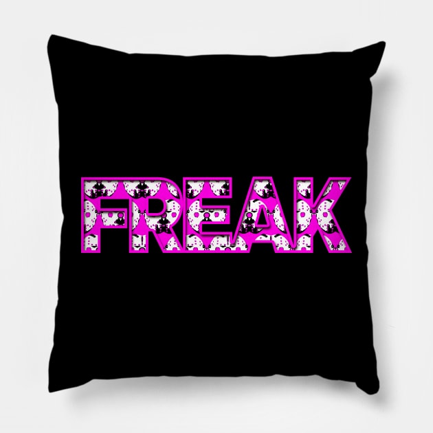 Freak 2 | Jason Voorhees Pink Hero Design | Freak Mask Shutdown by Tyler Tilley (tiger picasso) Pillow by Tiger Picasso