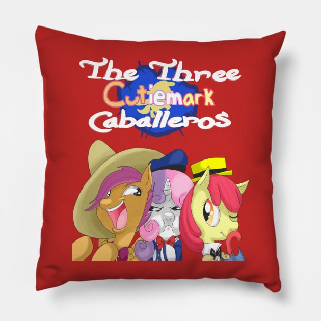 The Three Cutie Mark Caballeros! Pillow by DandyBound