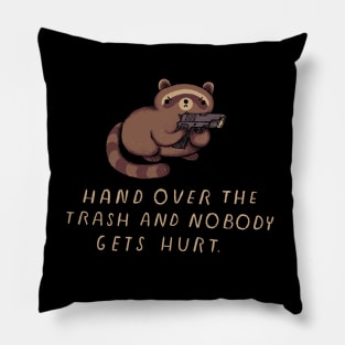 hand over the trash Pillow