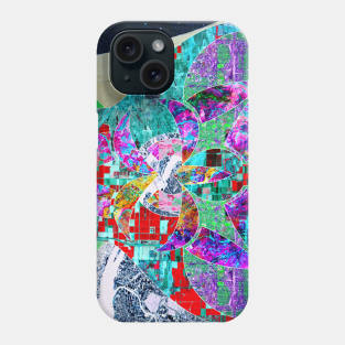 the global mapper collage of hazard in deep city mountain Phone Case