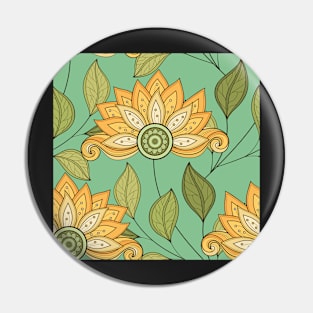 Spring Pattern with Floral Motifs Pin