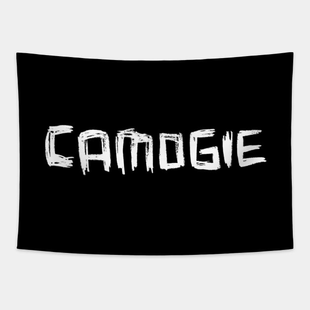 Camogie, Irish Sport in Hand Writing Tapestry by badlydrawnbabe