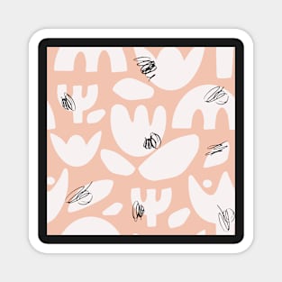 Cute Pink Shapes Pattern Magnet