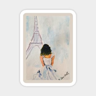 Girl in Paris Magnet