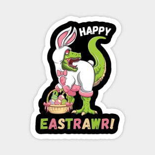 Funny Easter Happy Eastrawr Dinosaur Magnet