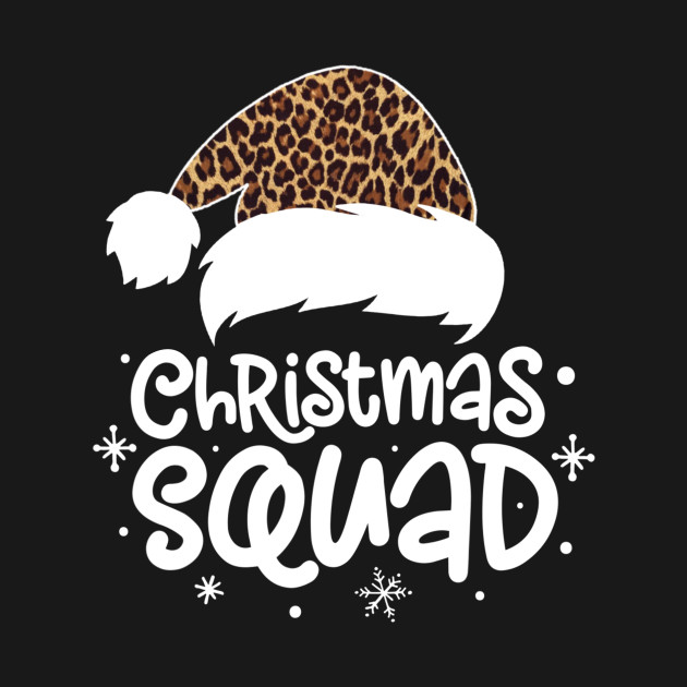 Disover Christmas Squad Leopard Print Santa Hat Family Matching Pajama - Christmas Squad - T-Shirt