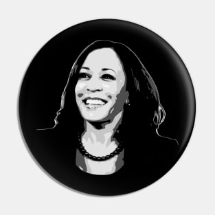 Kamala Harris Black and White Pin