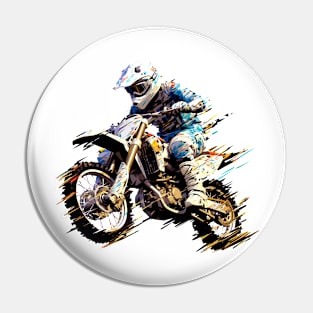 Moto Racing Fast Speed Competition Abstract Pin