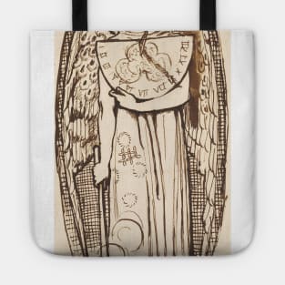 Dantis Amor - Study of Love with a Sundial and Torch by Dante Gabriel Rossetti Tote