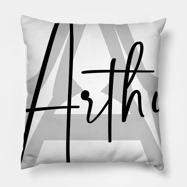 Arthur Second Name, Arthur Family Name, Arthur Middle Name Pillow by Huosani