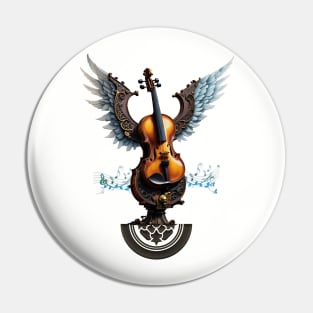 Wonderful elegant violin with wings. Pin