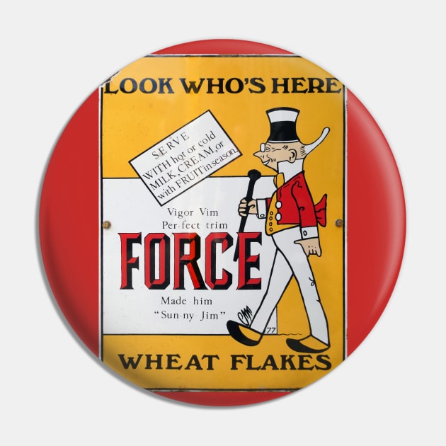 Force Wheat Flakes, vintage enamel sign. Pin by JonDelorme