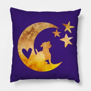 Jack Russell Moon Art Pillow