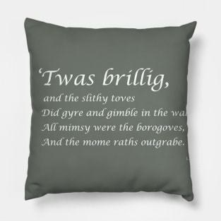 Lispe Jabberwocky quote Pillow