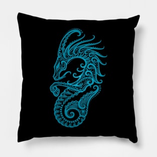 Blue Capricorn Zodiac Sign Pillow