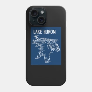 Lake Huron Map Phone Case