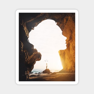 Woman silhouette Magnet