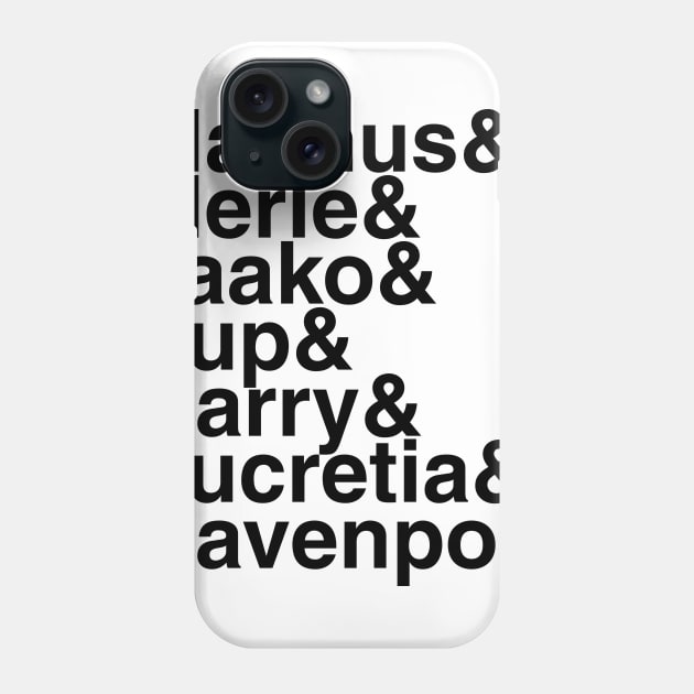 Red robes helvetica list Phone Case by DennisMcCarson