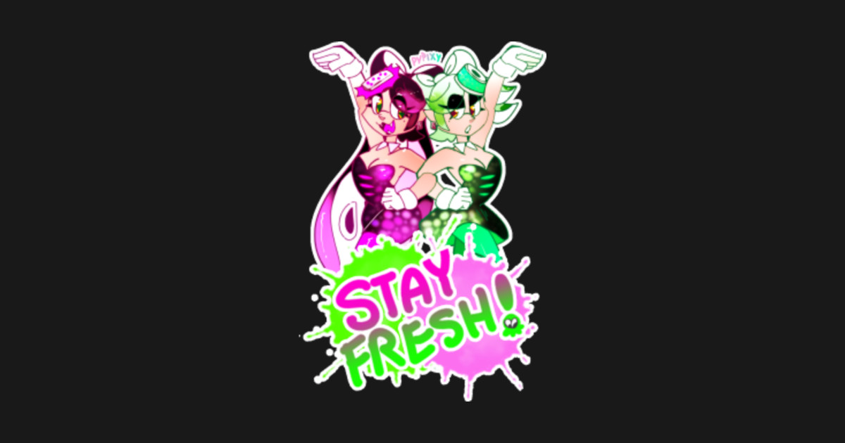 Squid Sisters Stay Fresh Splatoon T Shirt Teepublic 1688