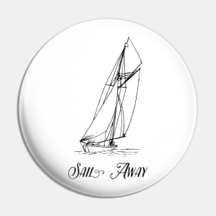 Sailing Boat to Sail Away Pin