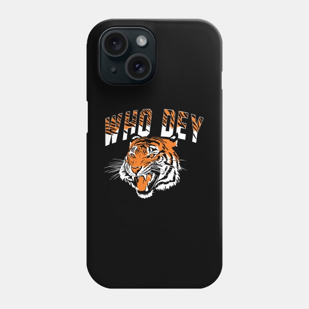 Who Dey Cincinnati Football Phone Case by stayfrostybro