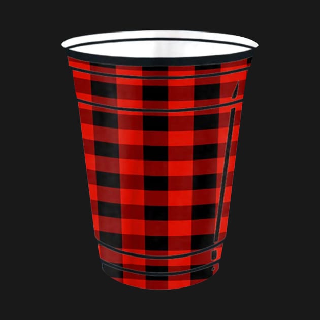 Red Buffalo Plaid Party Cup Matching Christmas Pajama by TeeAbe