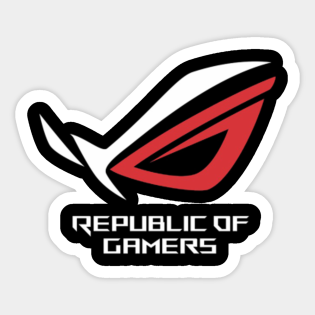 Asus Republic Of Gamers Mercandise Asus Republic Of Gamers Mercandise Sticker Teepublic