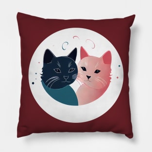 Two lovely cats Pillow