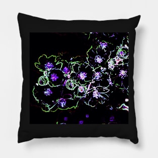 Neon Tree Flower Branch Pillow